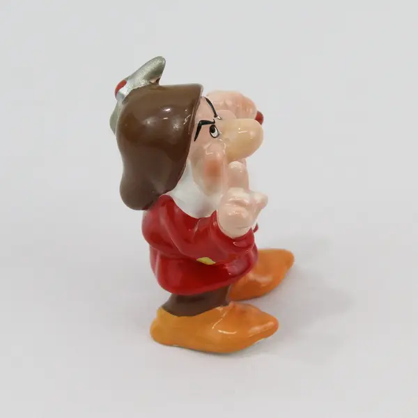 Vintage Schmid Disney Snow White & The Seven Dwarfs Grumpy W/Pickaxe Figurine