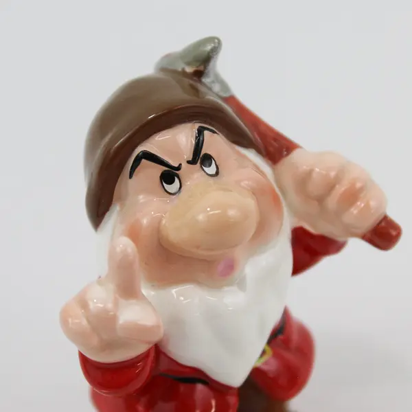 Vintage Schmid Disney Snow White & The Seven Dwarfs Grumpy W/Pickaxe Figurine