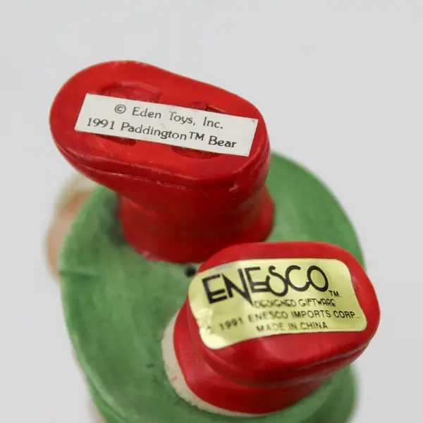 1991 Enesco Paddington Pulling A Sled With A Christmas Tree And Gifts