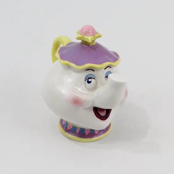 Schmid Walt Disney Co. Beauty and the Beast Mrs. Potts Ceramic Figurine 