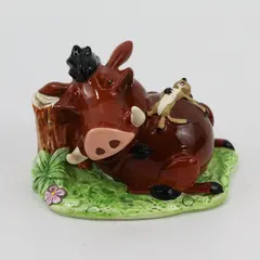 1994 Schmid Disney The  Lion King Timon And Pumbaa Ceramic Figurine