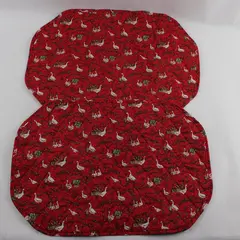 Set of 2 Vintage Handmade Quilted Goose Duck Pattern Christmas Placemats 17.5"