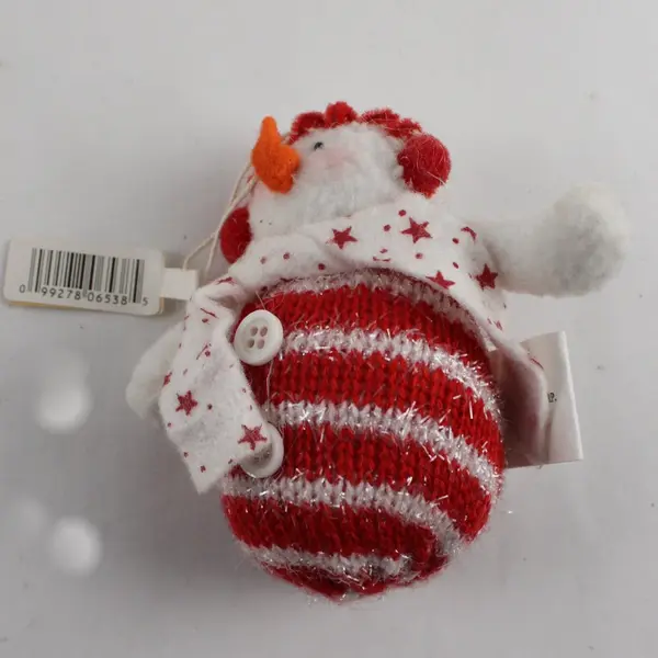 Set of 2 Accents & Occasions Stuffed Snowman Christmas Ornaments 3.5"