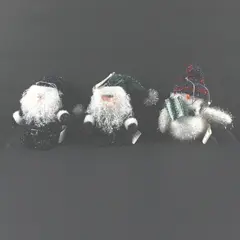 Lot of 3 Accents & Occasions Snowman and Santa Christmas Ornaments