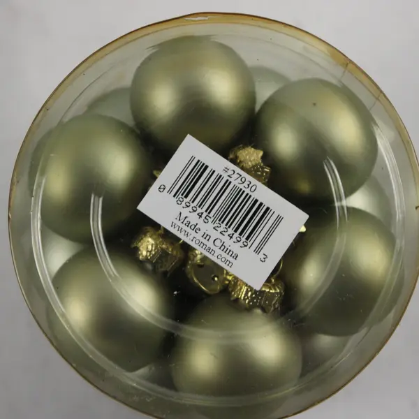 Lot of 80 Color Works Glass Bauble Christmas Ornaments 1" Purple Silver