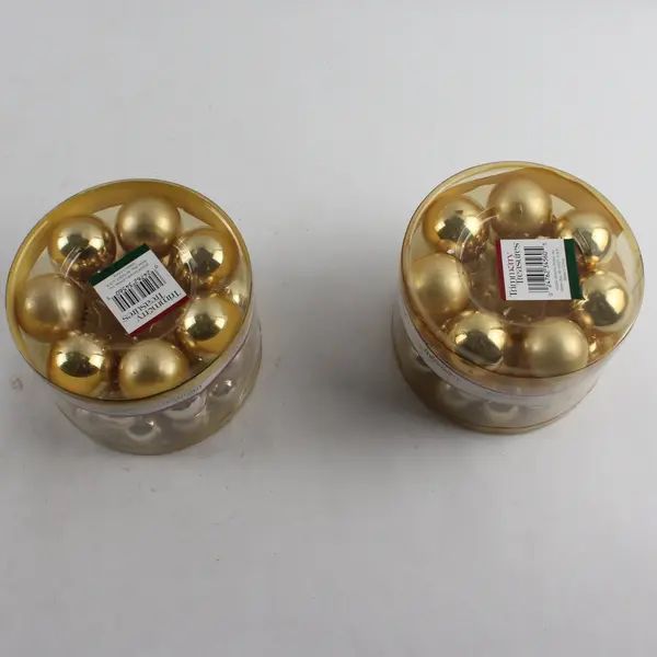 Lot of 60 The Trimmerry Glass Gold Bauble Christmas Ornaments 1"-1.5"