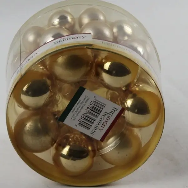 Lot of 60 The Trimmerry Glass Gold Bauble Christmas Ornaments 1"-1.5"