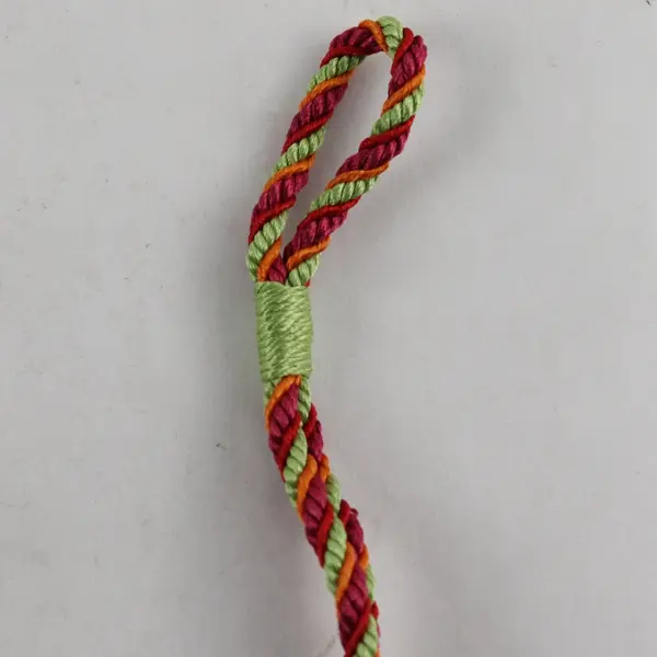 Set of 2 Green and Pink Tassel Curtain Tiebacks