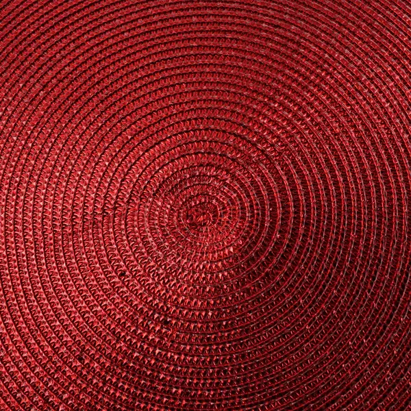 Lot of 6 Shiny Red and Green Round Christmas Placemats 15"