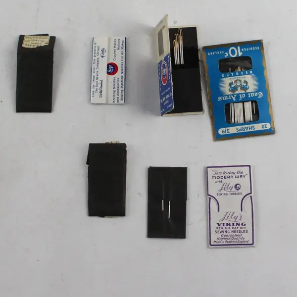 Lot of 7 Vintage Sewing Needle Packs: Boye, Colonial, Milward, Lily's, etc.  