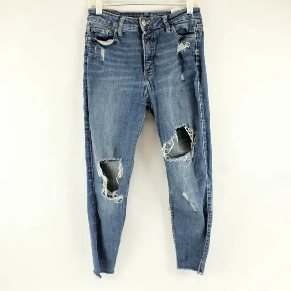 Old Navy Extra High Rise ROCKSTAR Super Skinny Jeans Ankle Women's Size 10