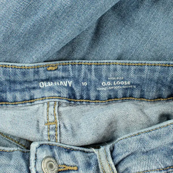 Old Navy O.G. Loose Jeans Women's 10 Distressed High Rise Straight Leg