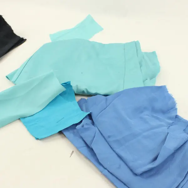 Mixed Lot of 19 Assorted Blue Fabric Scraps DIY Quilting Crafting