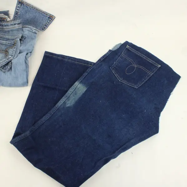 6+ Lbs Jean Denim Scraps Light, Medium, and Dark Blue Wash