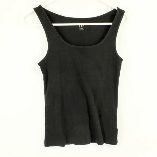 Lot of 2 Gap Ribbed Tank Tops Black Women's Size Medium Petite