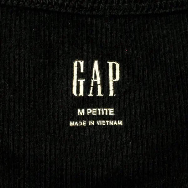 Lot of 2 Gap Ribbed Tank Tops Black Women's Size Medium Petite