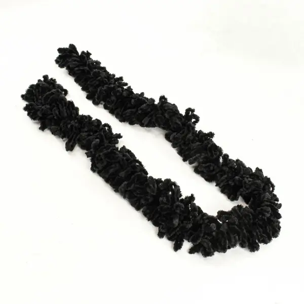 Accessory Street Women's Scarf Black Fuzzy Plush Soft Fluffy 