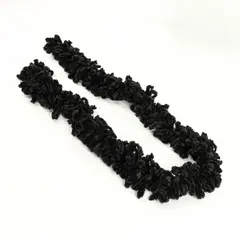 Accessory Street Women's Scarf Black Fuzzy Plush Soft Fluffy 