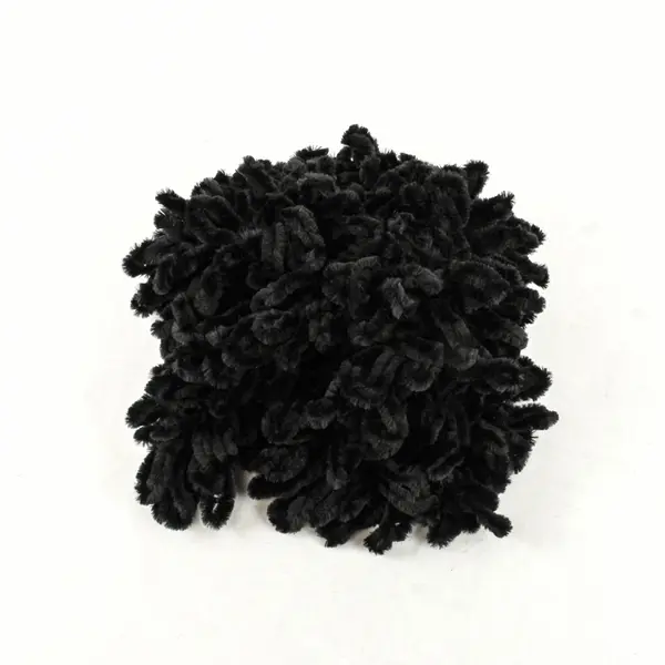Accessory Street Women's Scarf Black Fuzzy Plush Soft Fluffy 