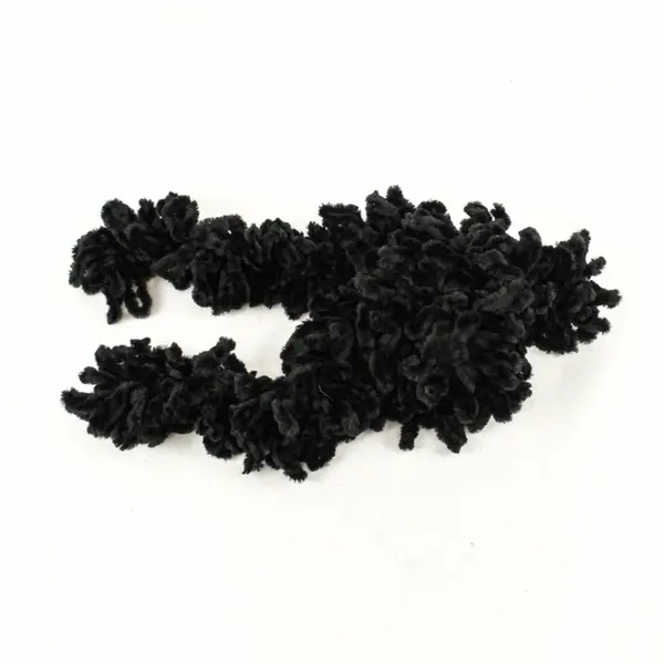 Accessory Street Women's Scarf Black Fuzzy Plush Soft Fluffy 