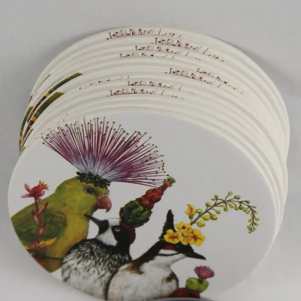 PPD Design "The Entourage" Double-Sided Coasters Set 12 Pack in Tin, 4" 
