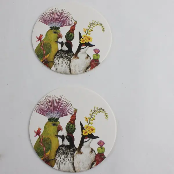 PPD Design "The Entourage" Double-Sided Coasters Set 12 Pack in Tin, 4" 