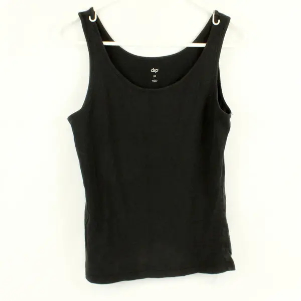 DIP Size M Women's Black Modal Cotton Blend Scoop Neck Athletic Tank Top