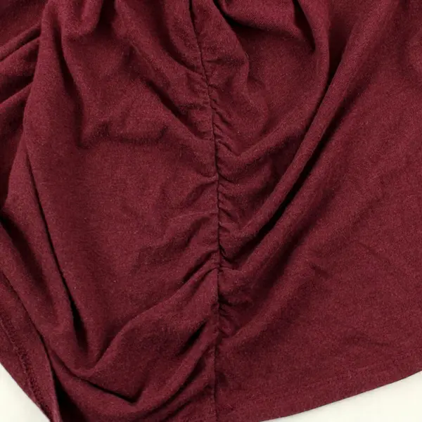 Isabel Maternity by Ingrid & Isabel Maroon Scoop Neck LS Shirt Size L