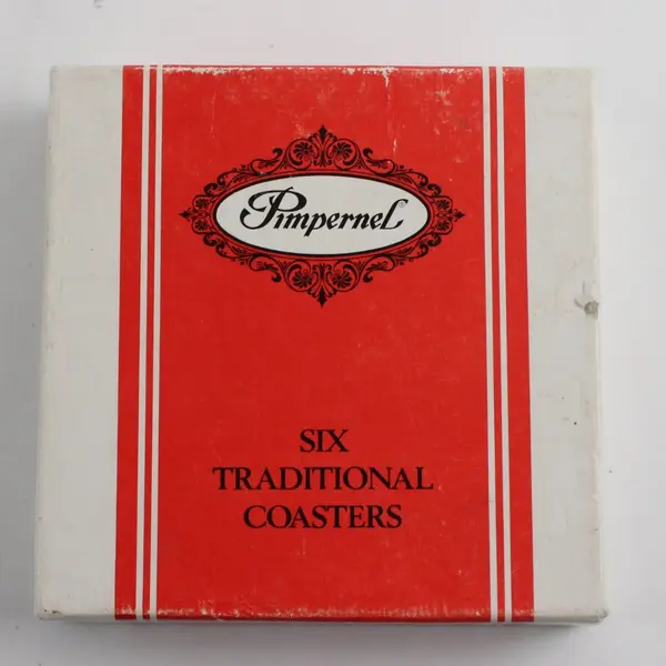 Set of 5 Pimpernel Cork Back Coasters In Box Meadow Flowers, England 