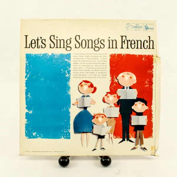 Cabot CAB 4101 Let's Sing Songs in French 12" LP w/ Booklet