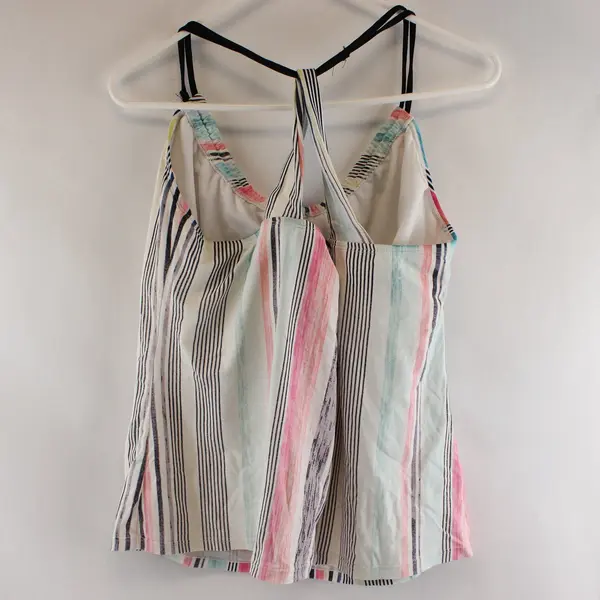 Attarco Women's XL Pastel Striped Tankini Swim Top