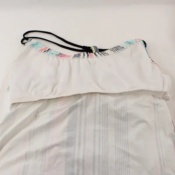 Attarco Women's XL Pastel Striped Tankini Swim Top