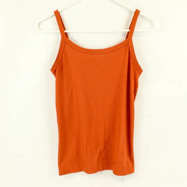No Boundaries Ribbed Tank Top Rust Orange Womens M (7-9)