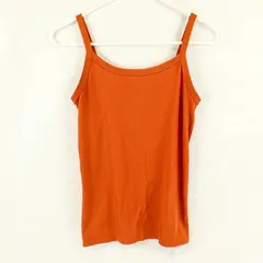 No Boundaries Ribbed Tank Top Rust Orange Womens M (7-9)