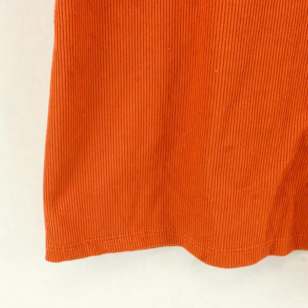 No Boundaries Ribbed Tank Top Rust Orange Womens M (7-9)