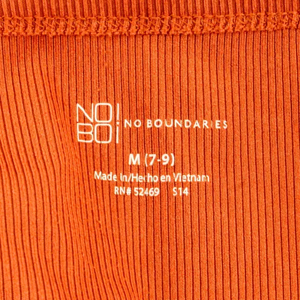 No Boundaries Ribbed Tank Top Rust Orange Womens M (7-9)