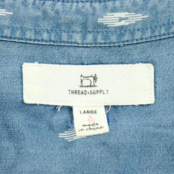 Women's Thread+Supply Light Blue Tunic Shirt Dress Size L