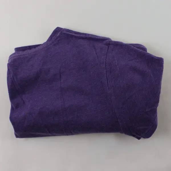 Isabel Maternity by Ingrid & Isabel Purple V-Neck Short Sleeve Shirt Size L
