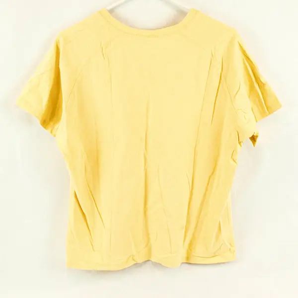 Prospirit  Women's Pastel Yellow Short Sleeve V-Neck T-Shirt Size L 