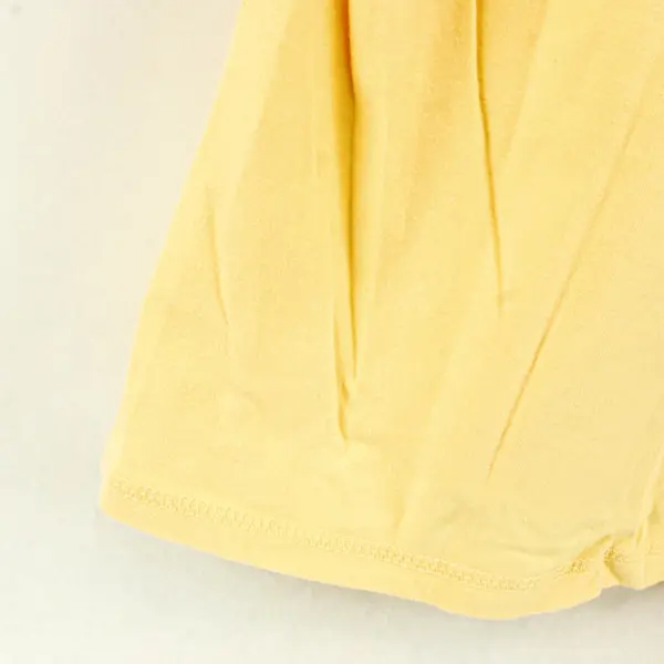 Prospirit  Women's Pastel Yellow Short Sleeve V-Neck T-Shirt Size L 