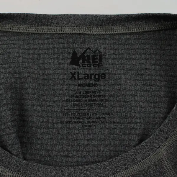 REI Women’s XL Gray Short Sleeved T-Shirt Breathable Quick Dry