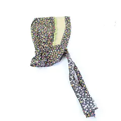 Handmade Floral Pattern Woven Straw Brim Prairie Style Women's Bonnet One Size