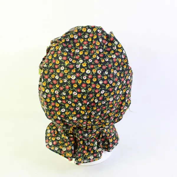 Handmade Floral Pattern Woven Straw Brim Prairie Style Women's Bonnet One Size
