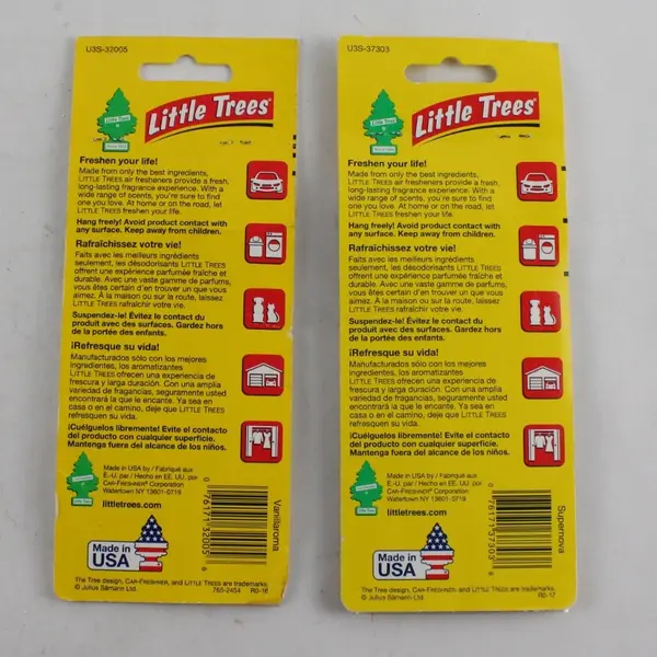 Mixed Lot 2 Partial Little Trees Air Fresheners Vanillaroma Supernova 3 Total
