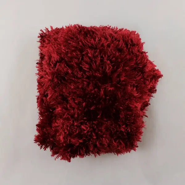 Unbranded Red Women's Thin Fuzzy Material Stretch Scarf