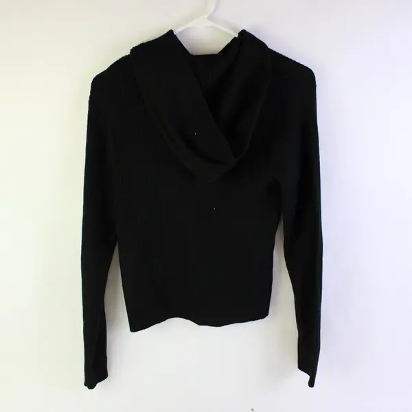 Heirloom Collectibles Black Ribbed Zip-Up Hoodie Women's Medium