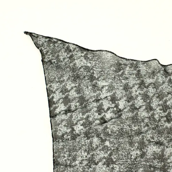 Unbranded Sheer Chiffon Lightweight Gray and Black Rectangle Wrap Scarf