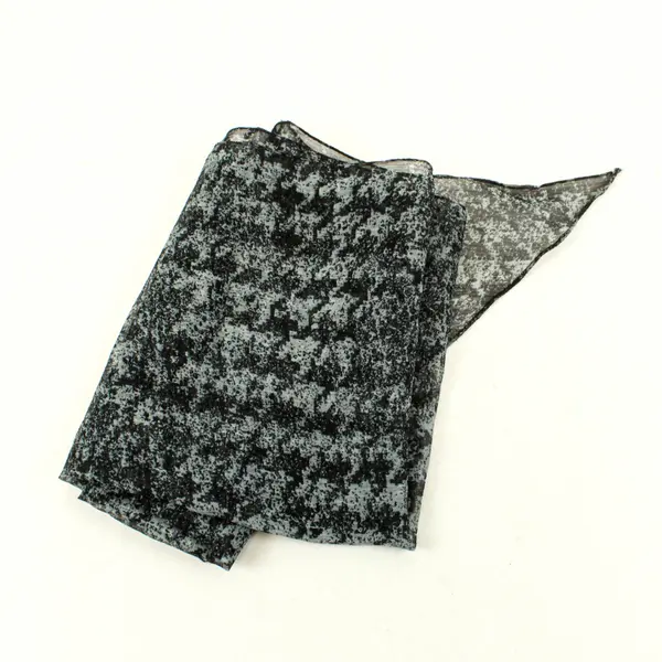 Unbranded Sheer Chiffon Lightweight Gray and Black Rectangle Wrap Scarf