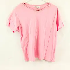 Vintage Cherokee Light Pink Short Sleeve 100% Cotton Knit T-Shirt Women's Large