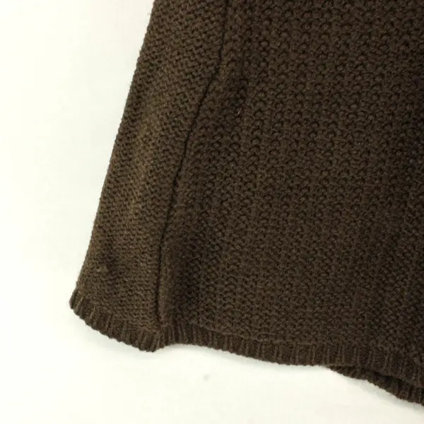 Allison Brittney Brown Half-Sleeve Button-Front Cardigan Women's Large